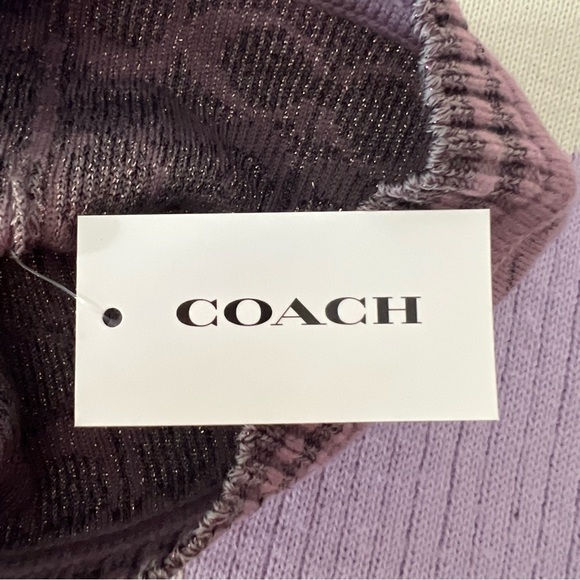 NWT Coach Signature C Purple Shimmer Beanie Hat Fall 2024 CK710 - Picture 5 of 6